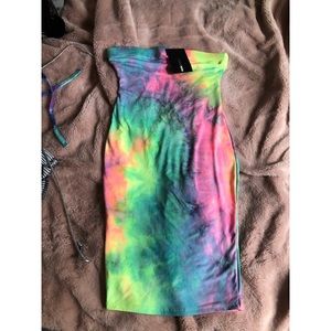 Tie dye tube dress